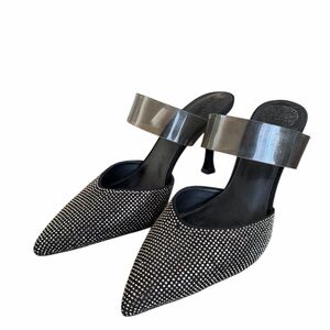 Vince Camuto Kempern Jeweled Black Mule Heels